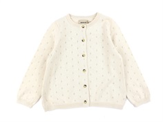 Wheat sandshell pointelle pattern cardigan Maia